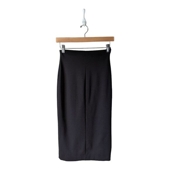 Amanda Uprichard Kara black zip front midi pencil skirt Size XS (P) - Picture 4 of 7
